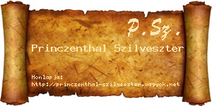 Princzenthal Szilveszter névjegykártya